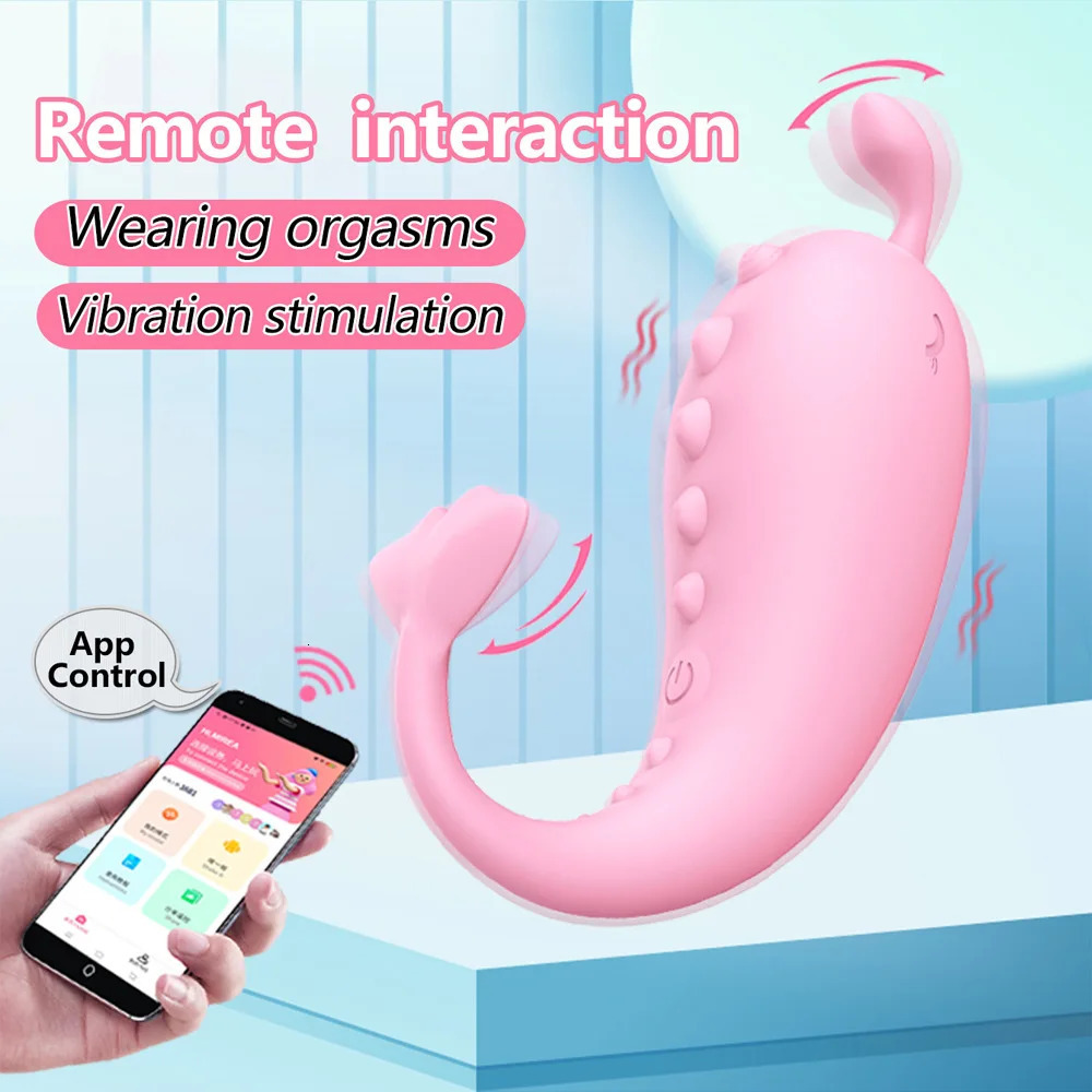 Wireless Whale Shape Mini Vibrator Eggs App Control Vibrator For Women Masturbate Strong Vibration Egg Adult Sex Toy 241209