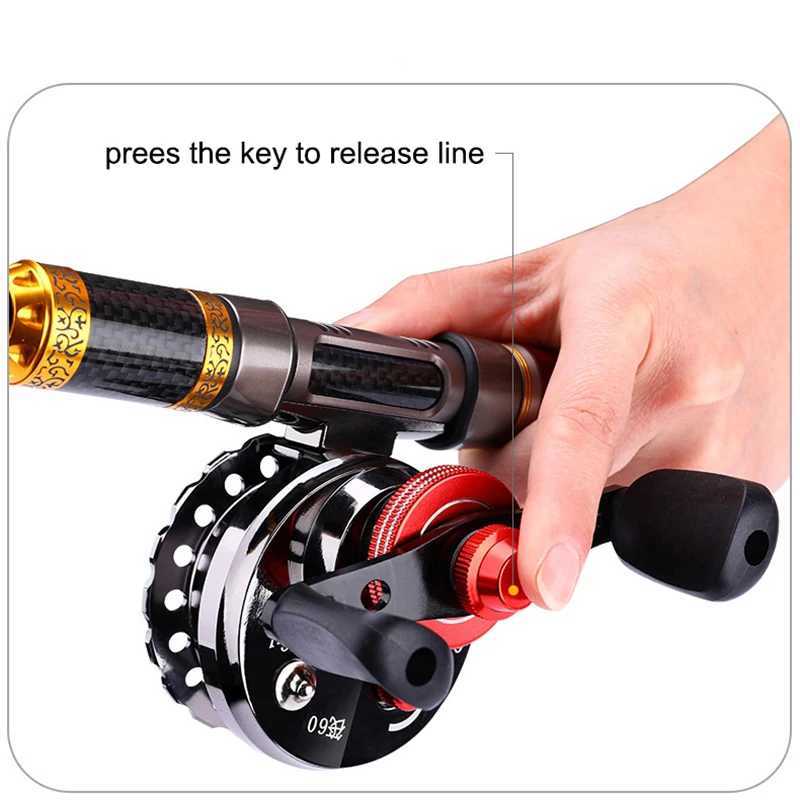 Full metal Fly Fishing Reel Ice fishing reel Micro ad brake 6+1BB fish line wheel 6+1BB Baitcasting reel YUYUXJ241209