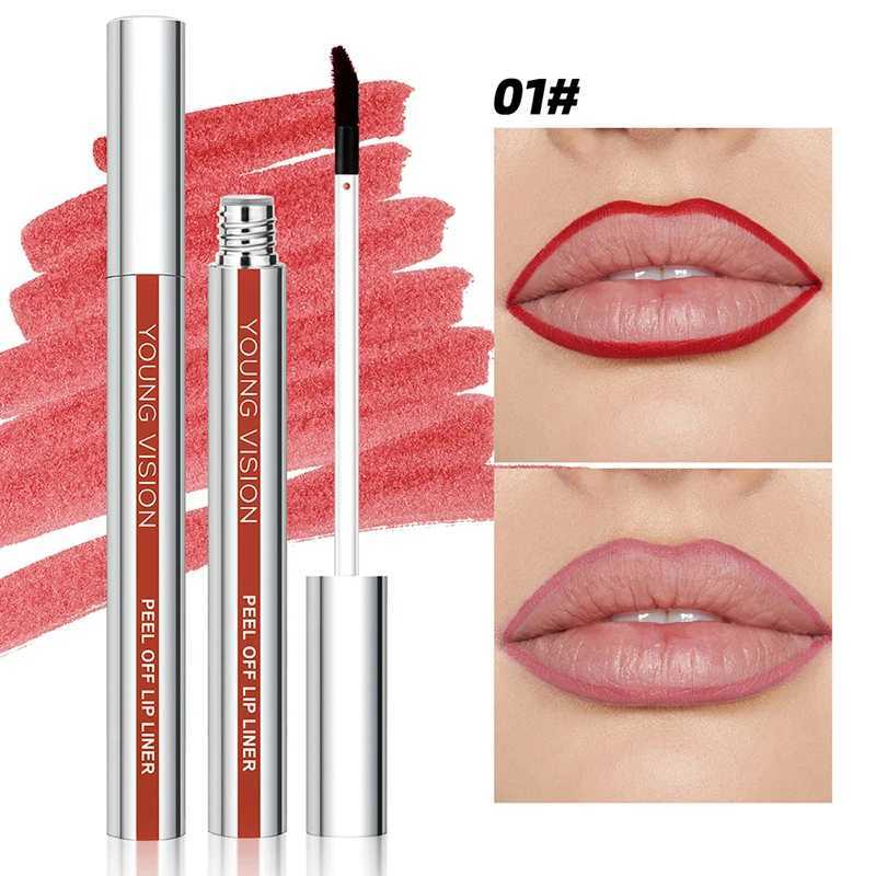 Lip Stain Tint Peel Off Long Lasting Waterproof Natural Nude Peel-Off Lip Liner Pen Mask Lip Tattoo Dye Tear-Off Lipstick MakeupXJ241209