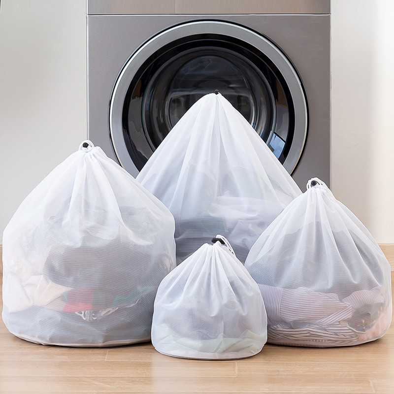 Household drawstring laundry bag specially designed for washing machines with anti deformation thickened oversized mesh bag underwear bra protection w