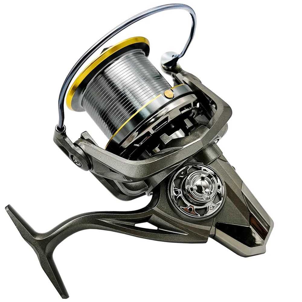 Long Casting Big Fishing Reel 8000-14000 Series+Braid Line Set 4.8 1 Gear Ratio Smooth Metail Spool 20KG Max Drag for All WatersXJ241209