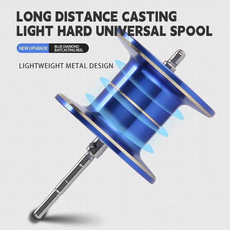 Haut Ton Blue Diamond Baitcaster Fishing Reel 7.2 1 Gear Ratio 22lbs Max Drag 18+1bb Light For Bass Feshwater Saltwate FishingXJ241209