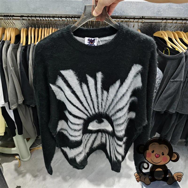 Mens Sweaters Autumn And Winter House Of Errors Sweater 3D Stereoscopic Eye Pullover Men Women Loose Round Neck Sweatshirt Top S251125