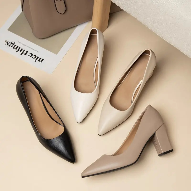 High Heel Shoes Pointed Shallow Patent Leather High Heels Fashion Elegant Shoes Women Thin Heel Platform Work Shoes Pumps 241228