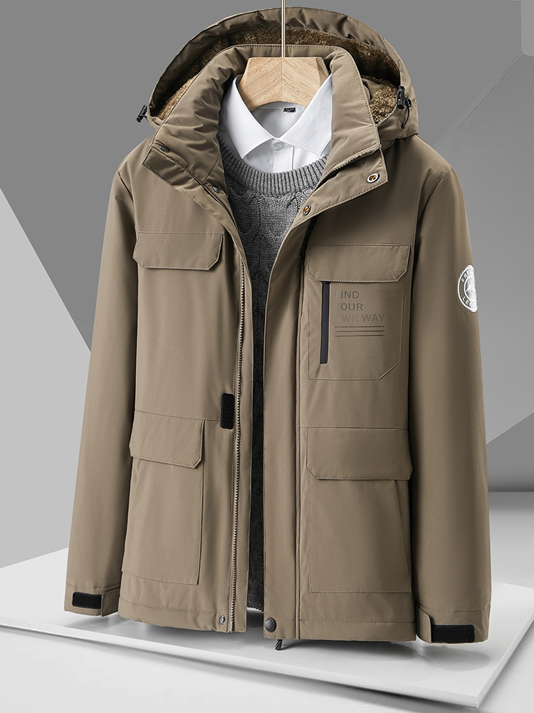 M6172 Men's winter 2024 new style plush and thick down cotton jacket