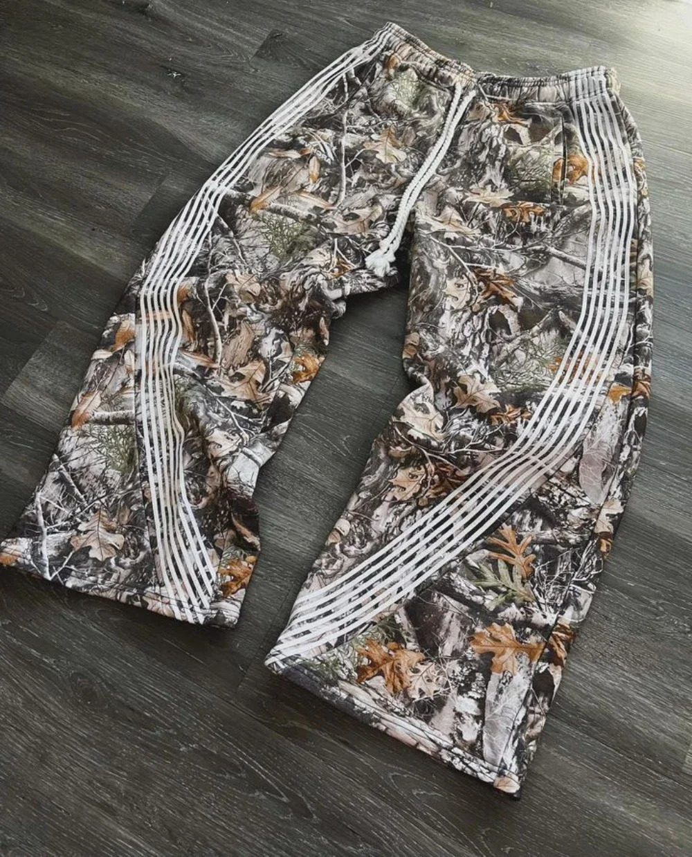 Streetwear Sweatpants Y2K Pants Women Men Harajuku Gothic Hip Hop Camo Graphic Baggy Casual Elastic Waist Jogging Trousers 241206