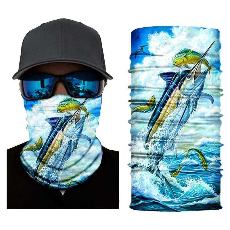 Seamless Scarfs 4PCS Fishing Sunscreen Face Masks UV Protection Windproof Breathable Neck Tubes Magic Bandana Buffs For CyclingXJ241209