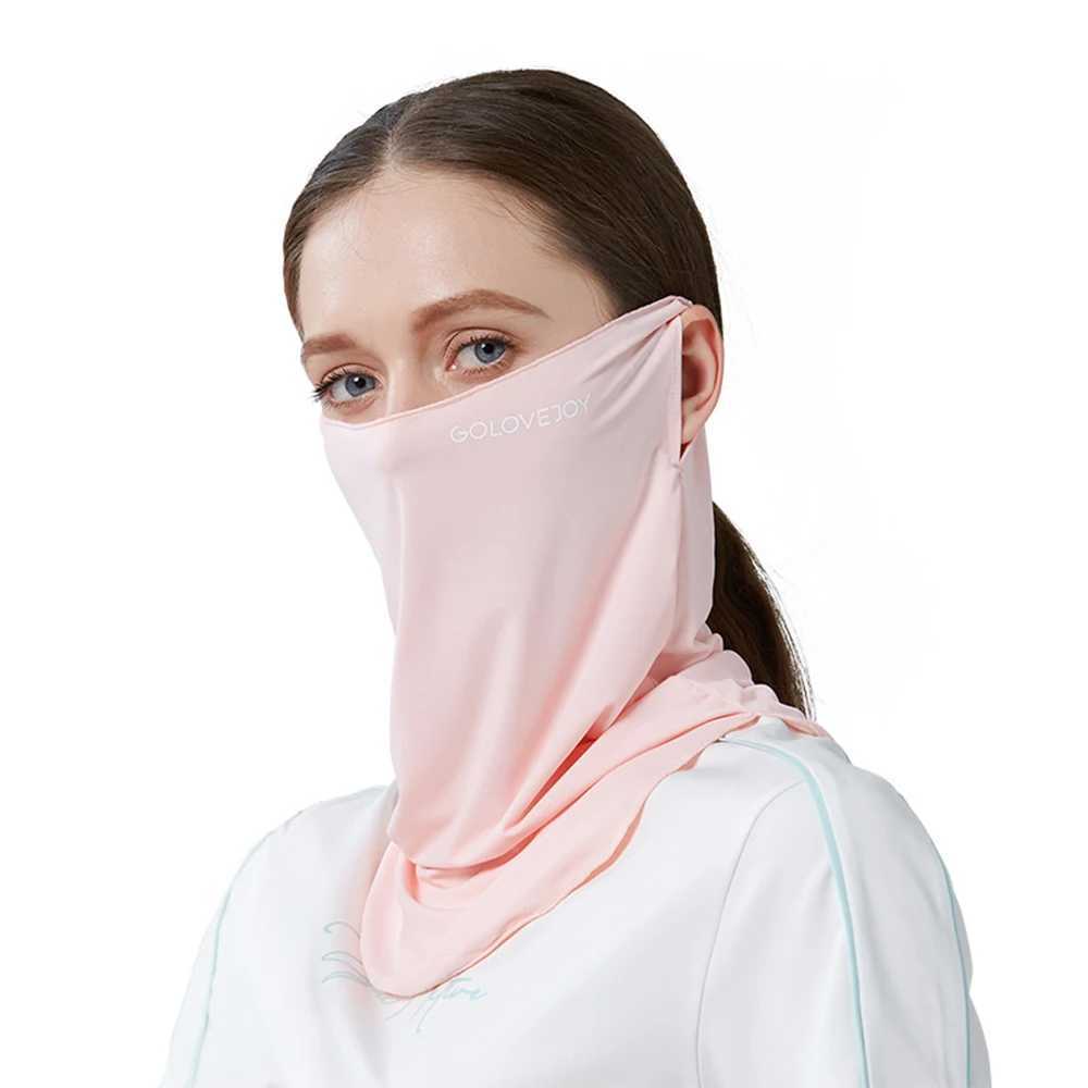 3pcsICE Silk Balaclava Face Mask Summer UPF50+ Dustproof Breathable UV Protector Motorcycle Cycling Bandana Headgear for Girl WomenXJ241209