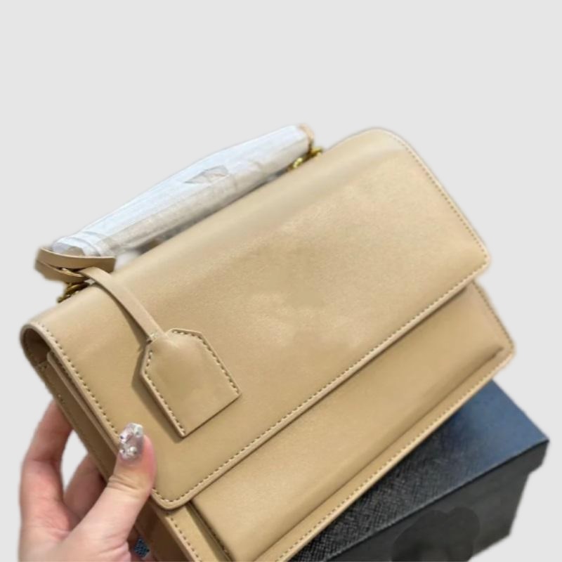 Sunset crossbody bags designer women crocodile leather shoulder bag high quality flap solid color letter plated gold handbag purse xb182 C4