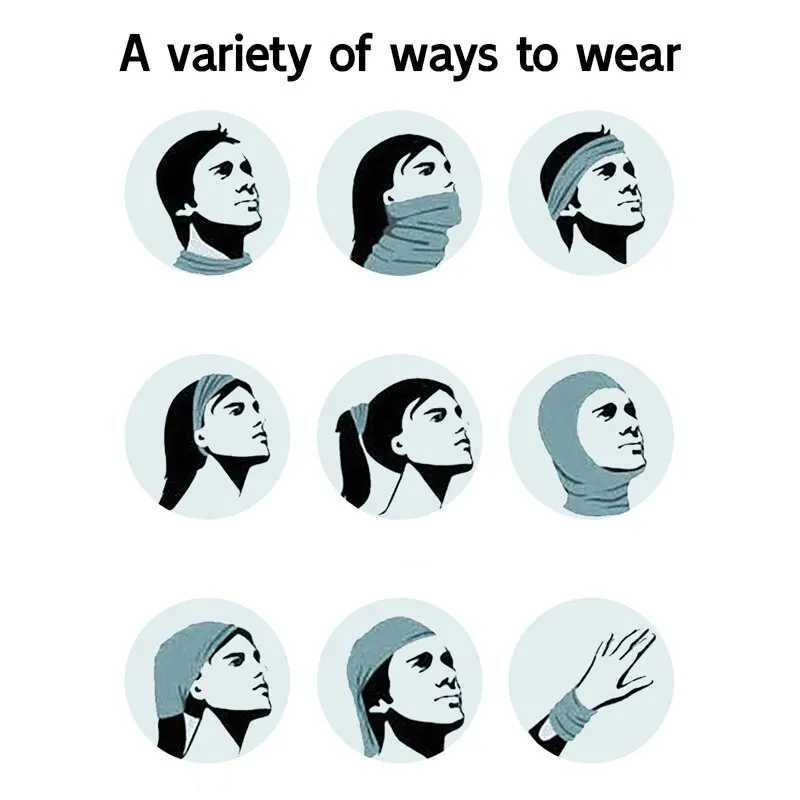 Seamless Scarfs 4PCS Fishing Sunscreen Face Masks UV Protection Windproof Breathable Neck Tubes Magic Bandana Buffs For CyclingXJ241209