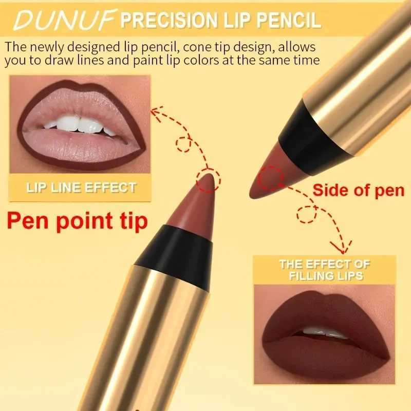 Rich Color Non-stick Lipstick Pencil Long-lasting Matte Lip Liner Crayon Red Tint Brown Lipliner Makeup Easy To Apply CosmeticsXJ241209