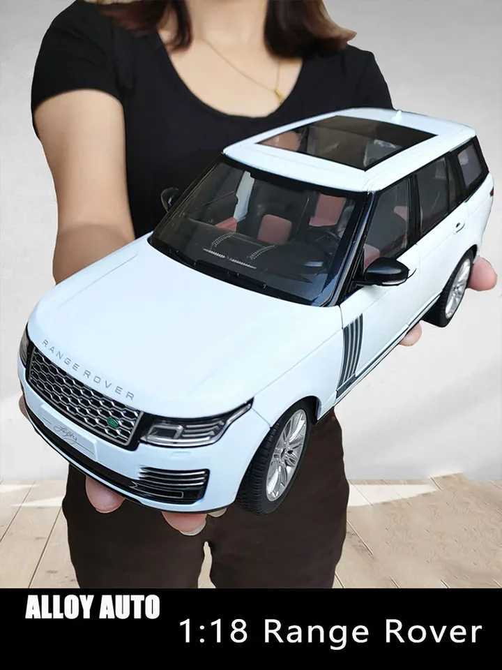 1 18 Simulated Large Range Rover Alloy Car Model Sound and Light Pullback Toy Car Boy Series Decorative Gift X241209