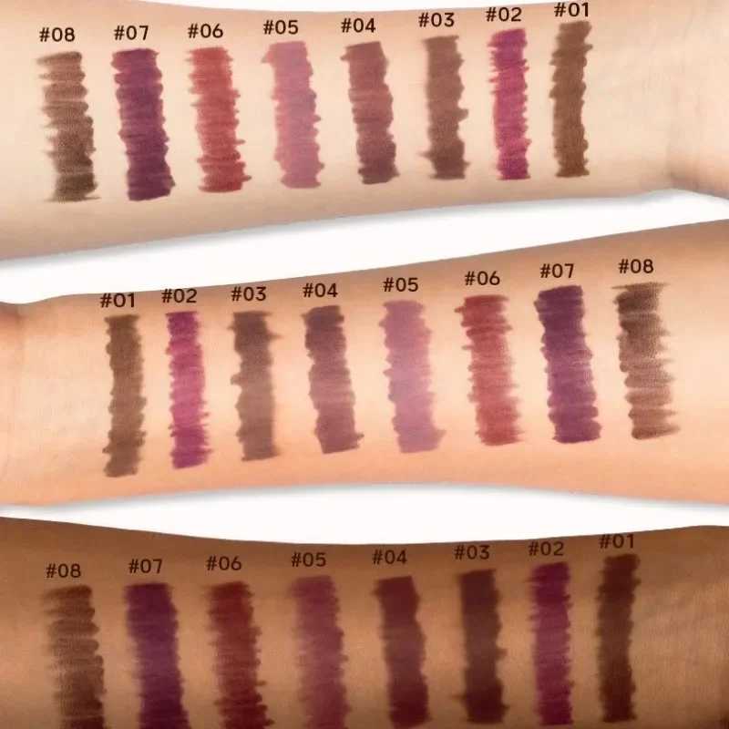 Velvet Matte Lipstick Pencil Brown Lip Liner Pen Smooth Rose Red Pigment Lasting Waterproof Non-stick Cup Professional Lip LinerXJ241209