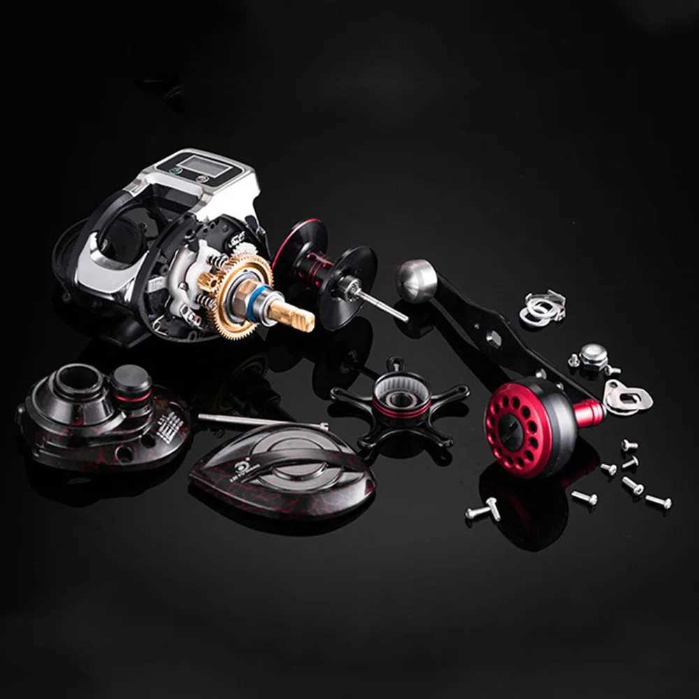 Full Metal 14+1BB ft / Right Fishing Reel with D Digital Display Ectronic Baitcasting Line Counter Reel 6.3 1 Casting ReelXJ241209