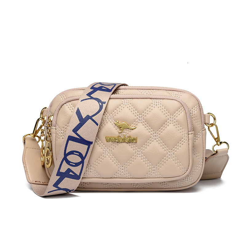 2025 designer fragrant style diamond grid new fashionable casual versatile women three-layer small shoulder bag