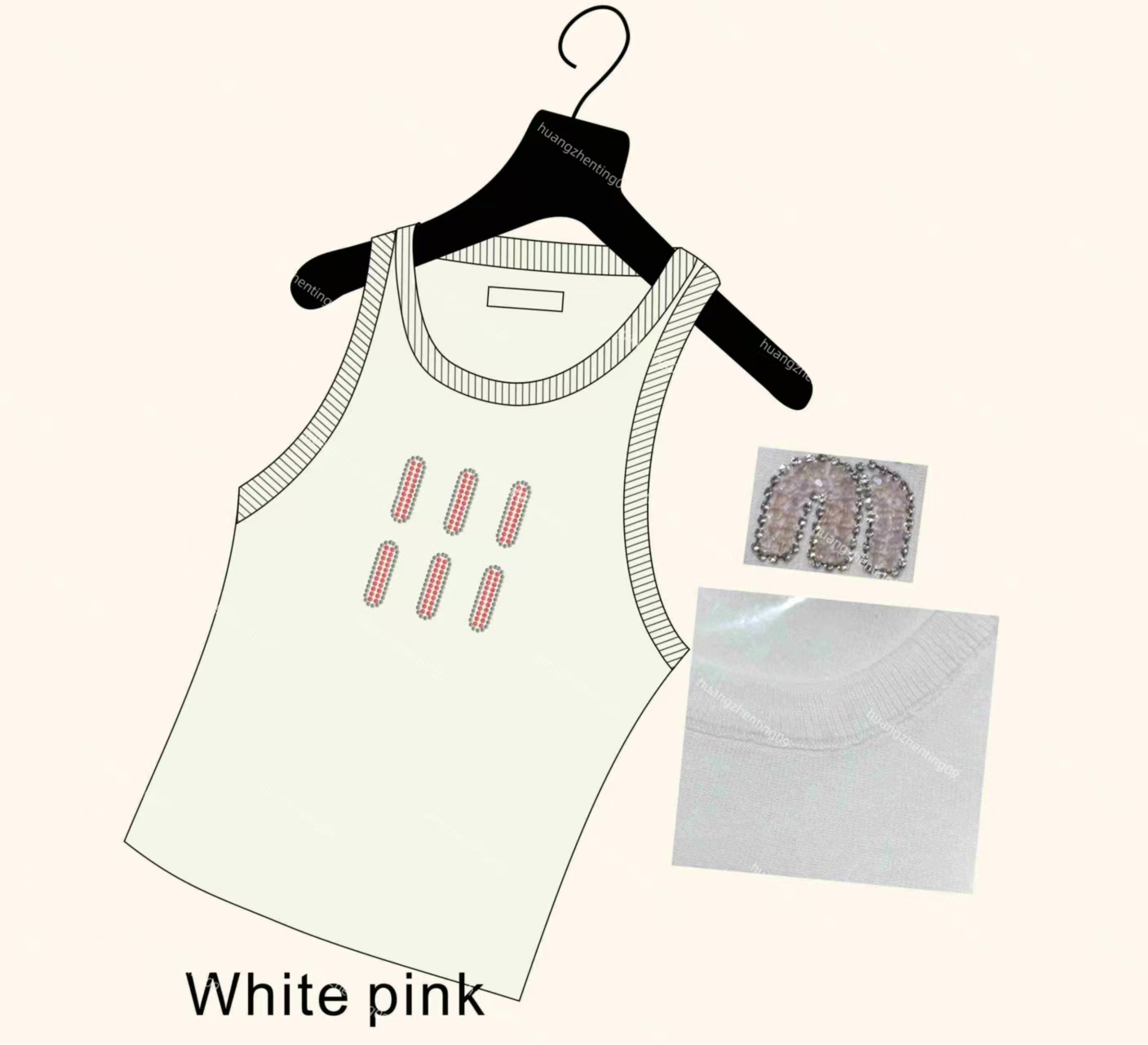 Women's T-shirt designer Women's sexy Halter top Party cut embroidered tank top Spring/Summer open back shirt