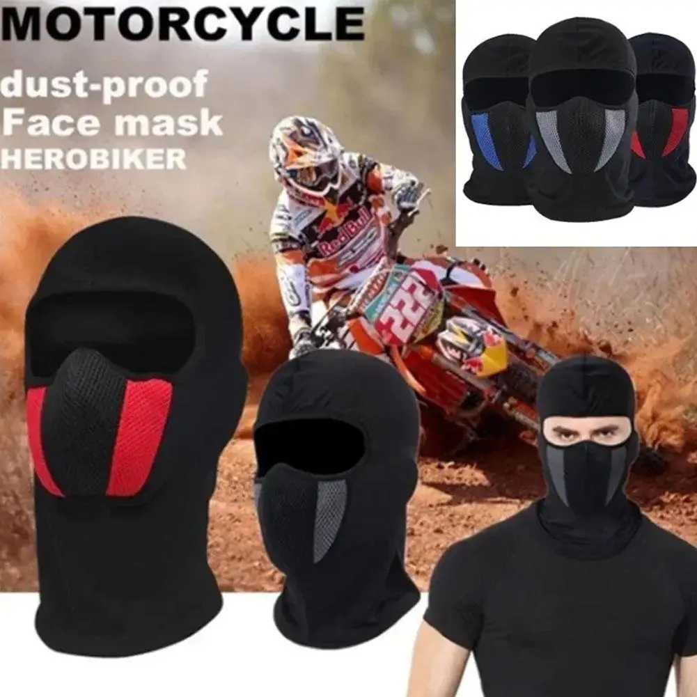 3pcsBreathable Motorcycle Balaclava Full Face Mask Hat Cycling Sports Dustproof Windproof Scarf Headgear Men Women Neck Face TubesXJ241209