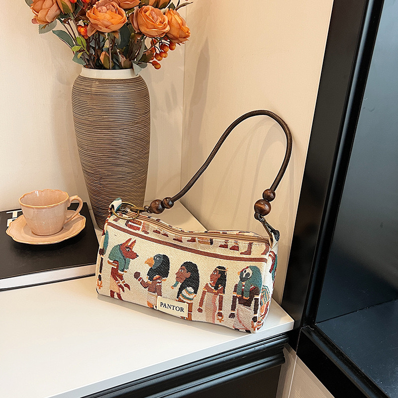 Tribal Personalized Small Fun Pharaoh Handbag Bohemian Style Shoulder Casual Underarm Bag