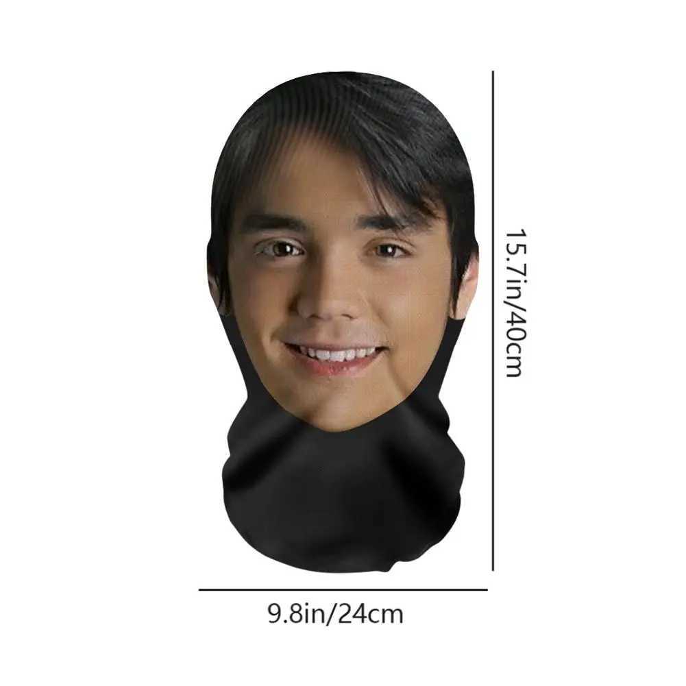 3pcsInteresting 3D Printed Seamless Character Mask Hat Cosplay Facial Mask Party Cosplay Props Halloween Mask Sunscreen PreventionXJ241209