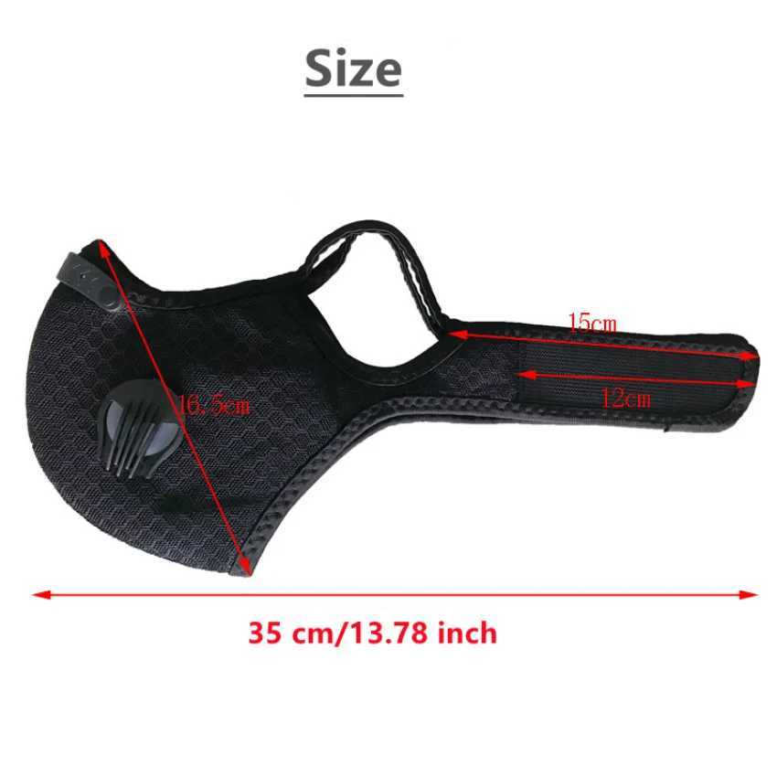 3pcsLarge size cycling face mask with filter anti-dustproof washable mesh with activated carbon filters for menXJ241209