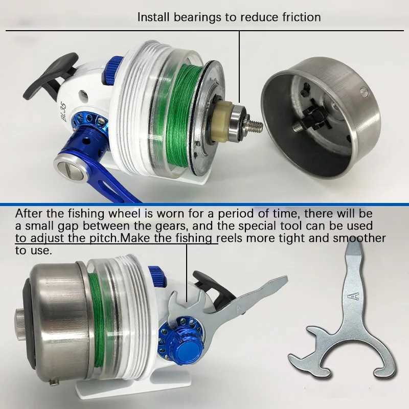BL35 Fishing Spincast Reel 6+1BB Closed Metal Coil Slingshot Shoot Fish Outdoor with wristband 5#PE line 55MXJ241209
