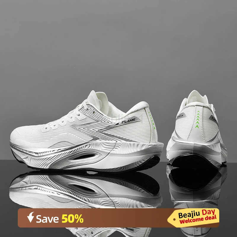 Marath Air Cushi Men Sports Running Shoes Carb Plate Breathable Lightweight Wens Cfortable Athletic Nskid Sneakers Z250318