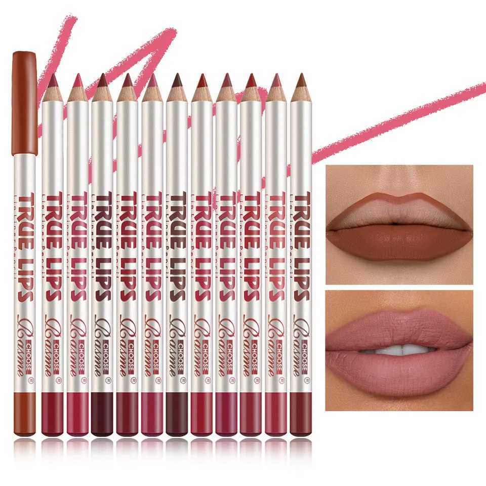 12 pcs of lip liner 12 colors waterproof sweat resistant and not easy to fade color non-stick cup mouth red pen Christmas giftXJ241209