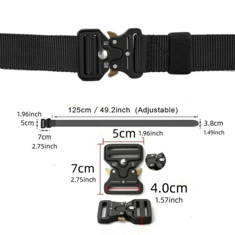 Mens Belt Outdoor Mti Functional Belt Nylon High Quality Canvas M Luxury Belt Wens Sports Jeans Neutral Belt X241209