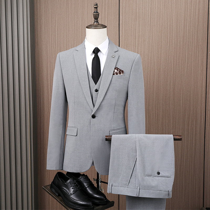 L1131 High-grade suit Korean style slim fit business casual suit groom wedding dress