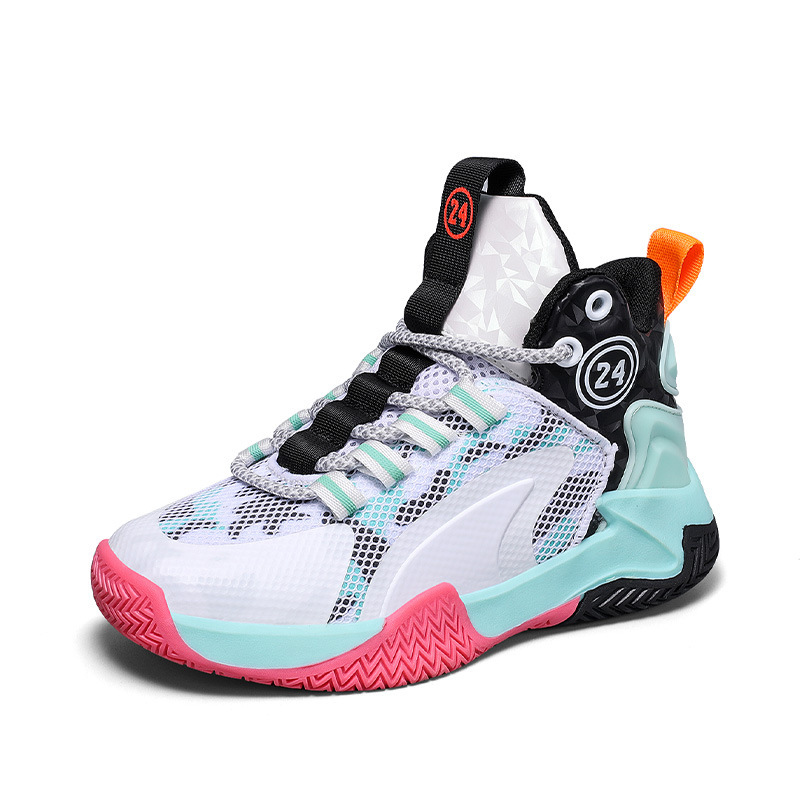 Athletic Outdoor Children Basketball Shoes for Boys Girls Kids Teenagers Non-slip Lace Up Littlesprouts Outdoor Training Sneakers Tennis Shoes Sizes 2