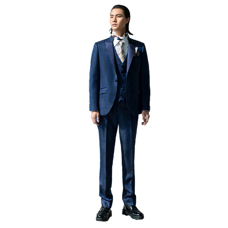 G628 High-end men's suits autumn groom casual suits three-piece slim banquet dress