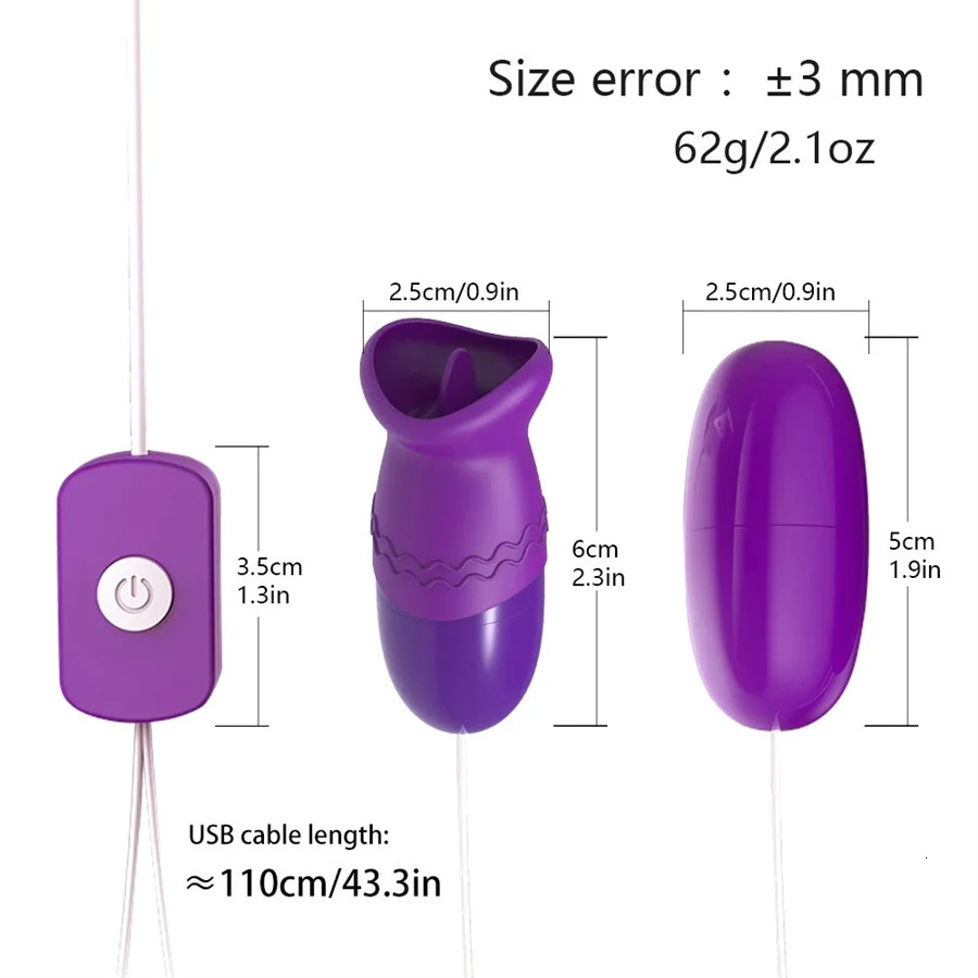 Multi-speed Tongue Oral Licking USB Vibrating Egg Bullet Vibrator Clitoris Stimulator G-spot Vagina Massage Sex Toys For Women 241209