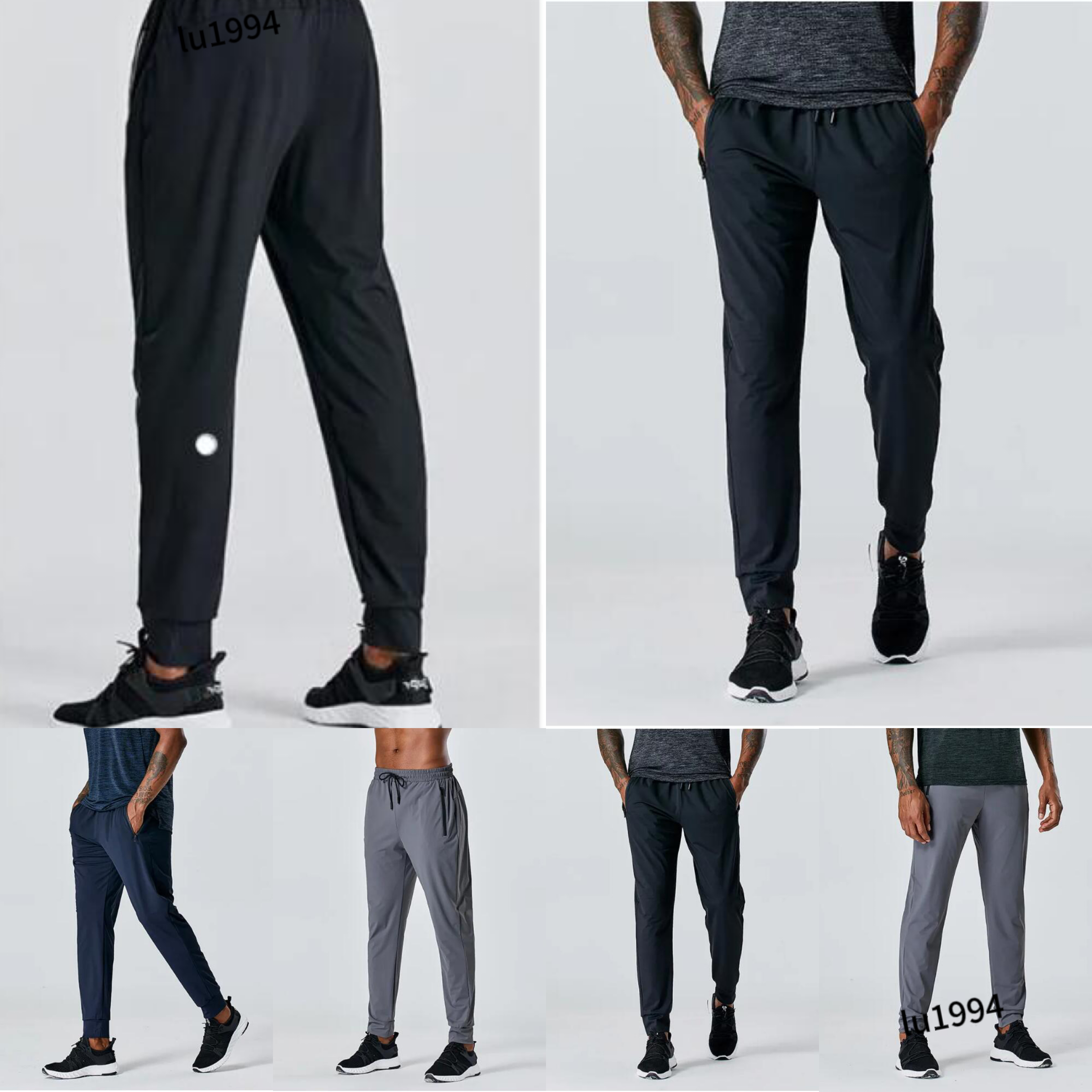 Men's Jogger Long Pants Sport Yoga Outfit Outdoor City-Sweat Yogo Gym Pockets Sweatpants Trousers Mens Casual Elastic Waist fitness