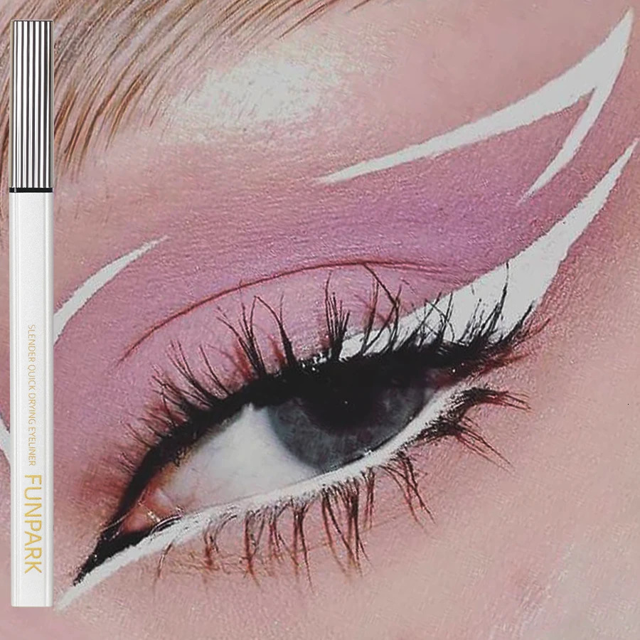 1PC Matte Liquid Eyeliner Waterproof Long Lasting Eye Pencil White Eye Liner Lying Silkworm Pen Makeup For Eyes Wonmen Cosmetic 241209