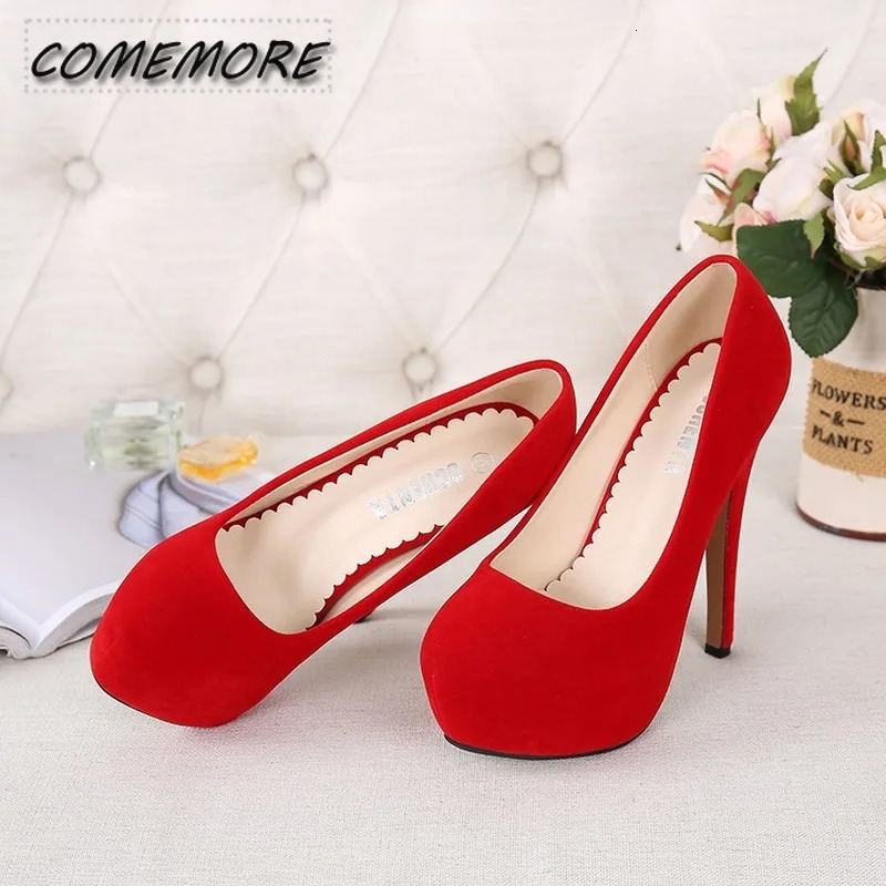 Super High Heel Womens Shoes Waterproof Platform Shoes Nightclub Fine with Sexy Spring Large Size High Heel Wedding Shoes 35-46 241209