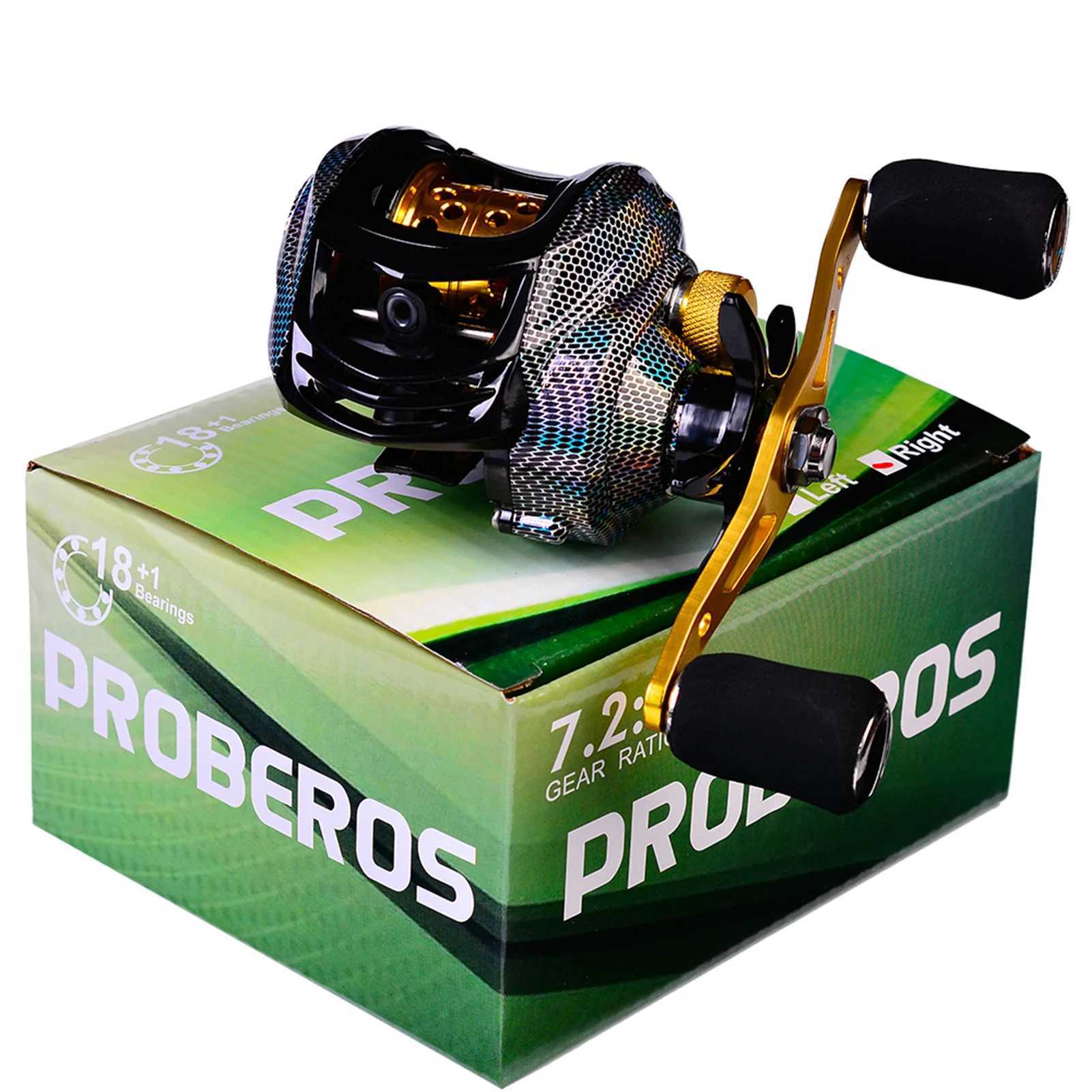 PROBEROS 18+1 BB Bearing Fishing Baitcast Reel High Speed 7.2 1 Fishing Reel Bait Cast Wheel ft/Right Hand Fishing AccoriesXJ241209