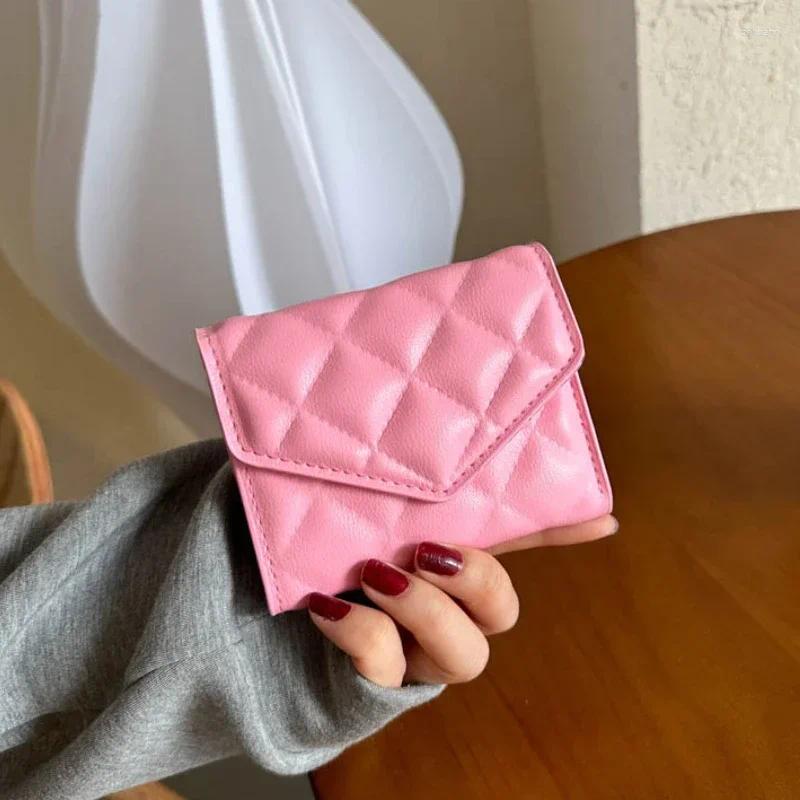 Free Shipping Wallets Large Capacity Multi-card Slot Portable Card Holder Bag Short Fashion Rhombus PU Wallet Purse For Women Designer Bag Luxury Bag 