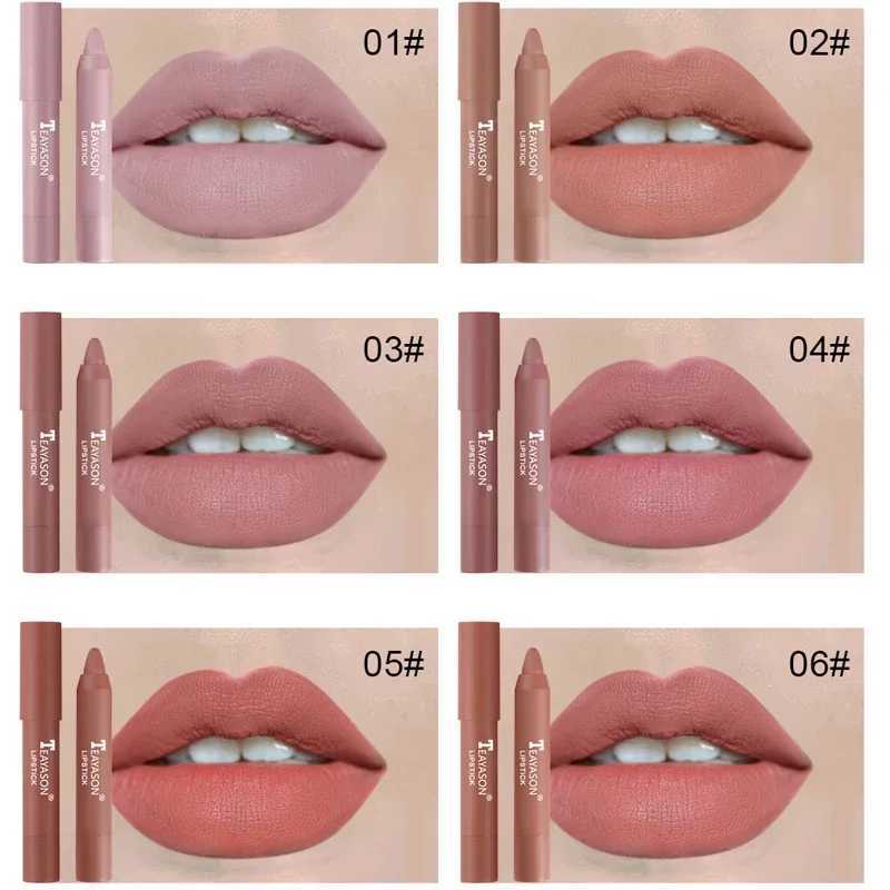 Nude Series Velvet Matte Lipstick Pencil Waterproof Long Lasting Red Lip Stick Non-Stick Cup Makeup Lip Tint Pen Cosmetic MakeupXJ241209