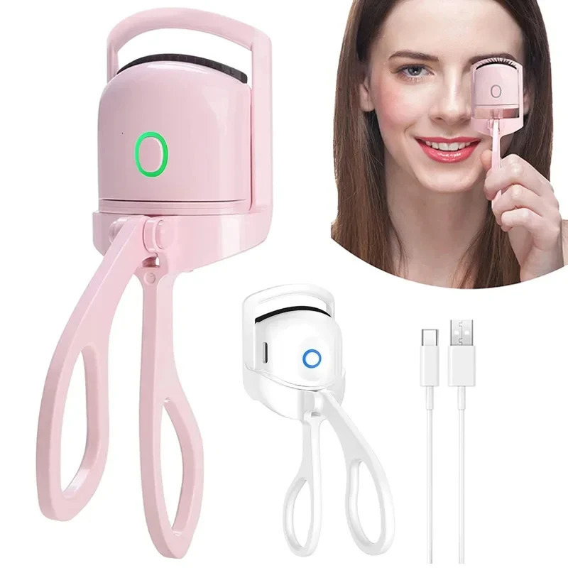 Electric Eyelash Curler USB Charging Model Fast Heating Portable Eye Lash Perm Shaping and Lasting Curling Thermal Eyelash Clip 241209