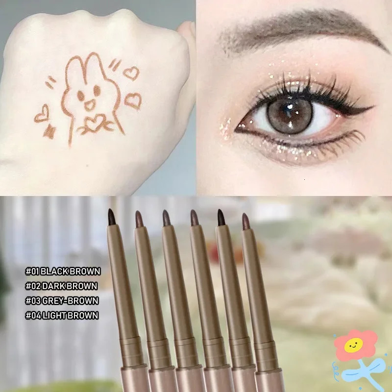 Slim Gel Eyeliner Pencil Waterproof Eyeliner Lying Silkworm Pen Smooth Waterproof Anti-Rubbing Lasting Non-Smudge Eyes Makeup 241209