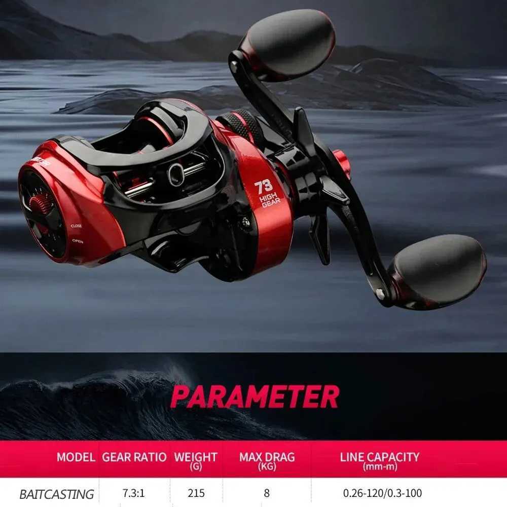 Baitcasting Fishing Reels Max Drag 8kg Ultra Light Casting Reel Fishing Reel for Bass Pike Fishing TackXJ241209