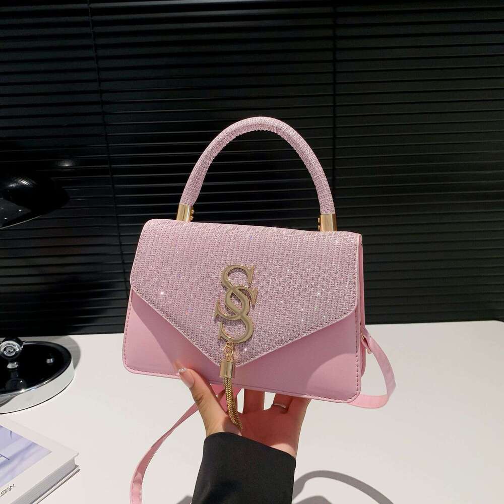 2024 Summer New Small Square Women's Fashion Trend Letter Simple and Versatile Handbag Single Shoulder Crossbody Bag