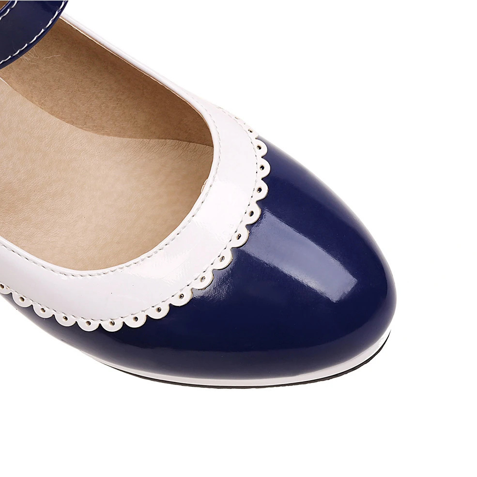 Womens shoes on Heels Women Mixed colors Platform Pumps Shallow Mouth Round Toe Shoes for Woman Mary Jane high heels Footwear 241209