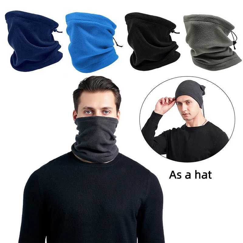 3pcs Adults Drawstring Fleece Neck Sleeve Scarf Men Women Windproof Tube Scarves Face Camping Snowboard Ski Cycling Warm ScarvesXJ241209
