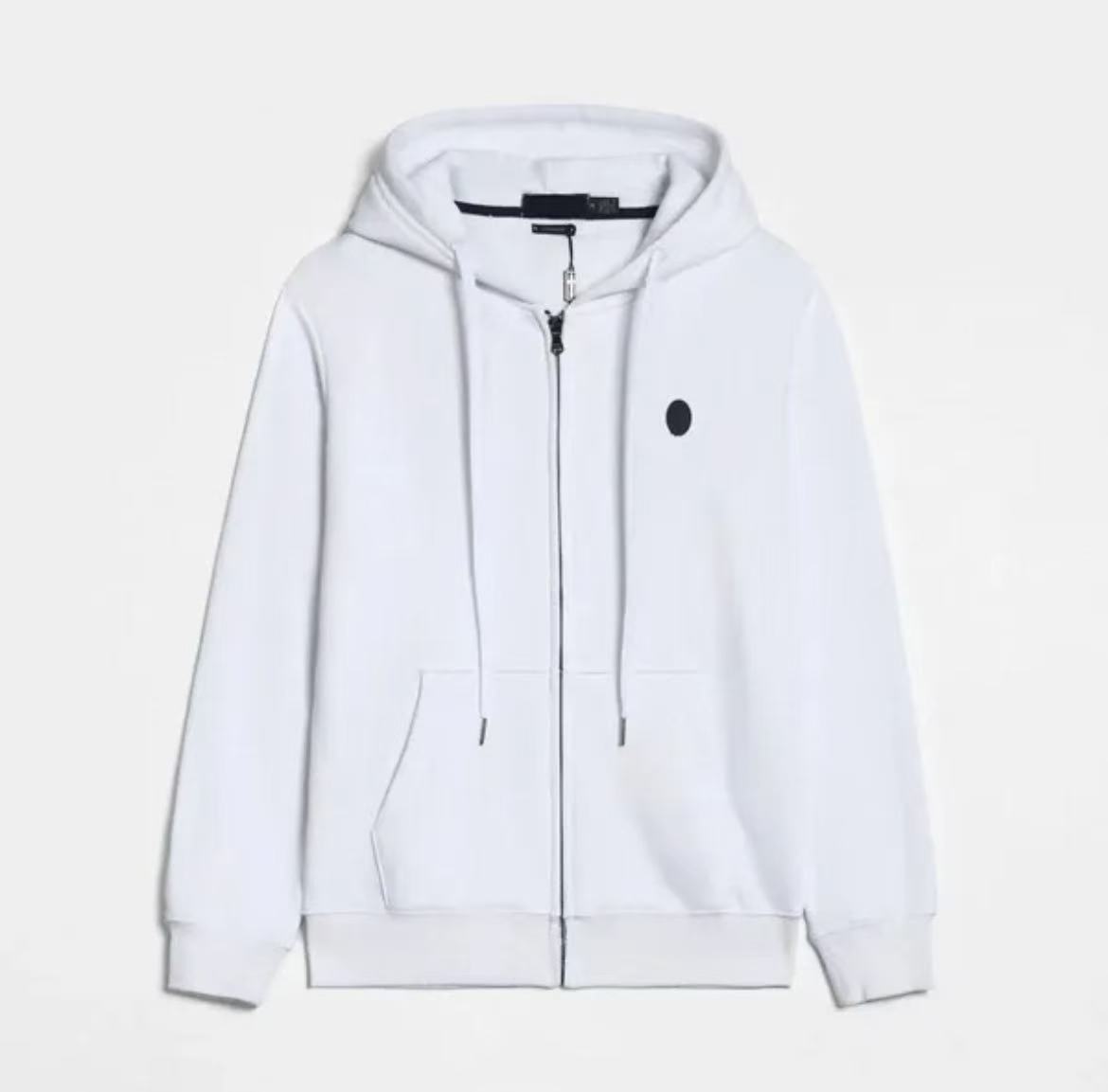 mens hoodies designer zip up hoodie sweatshirt long sleeve Recreational sports Sweatshirts polo Loose hooded cardigan jacket Pure cotton solid coat si