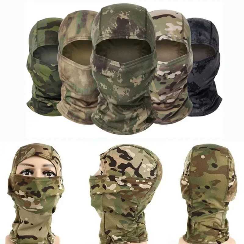 3pcsDouble-sided Mesh Breathable Hood Camouflage Tactical Mask Men Women Outdoor Sports Cycling Windproof Dustproof Face Mask ScarfXJ241209