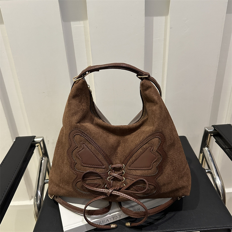 Bag large capacity tote women 2025S designer autumn and winter new suede trendy Korean version fashionable shoulder bag commuting bag