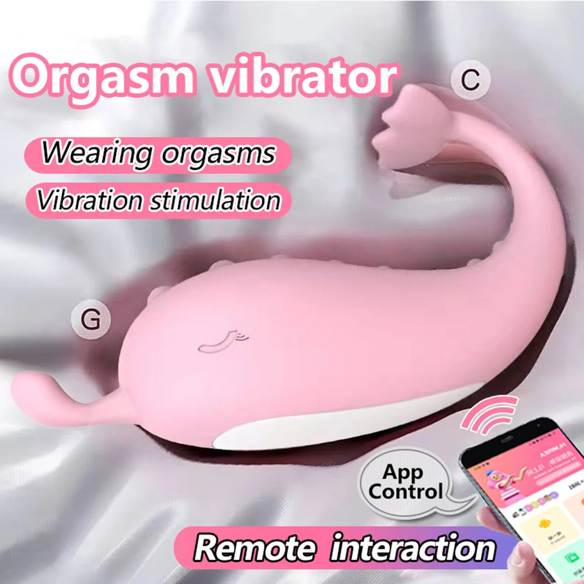 Wireless Whale Shape Mini Vibrator Eggs App Control Vibrator For Women Masturbate Strong Vibration Egg Adult Sex Toy 241209