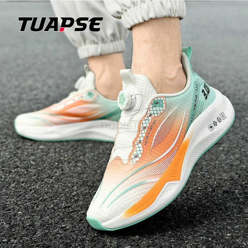TUAPSE Men BOA Quick Lacing Running Shoes Breathable Shock-Absorption Non-slip Cfortable Sneakers Size 39-46 Z241209