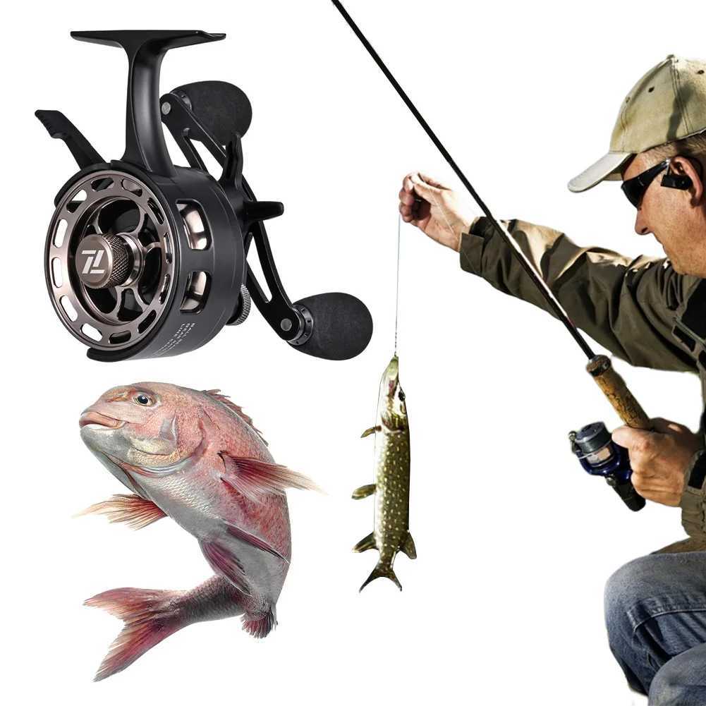 Ice Fishing Reel 3+1 Shielded BB Quick Rease Reel Drop Syst Inline Freespool Reel Winter Reel for Ice Fishing ToolsXJ241209